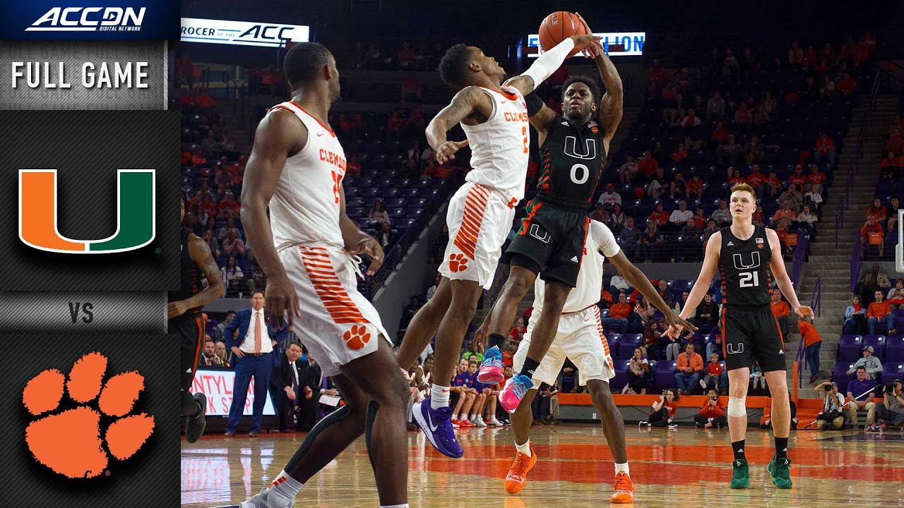 Miami vs. Clemson Full Game | 2019-20 ACC Men's Basketball