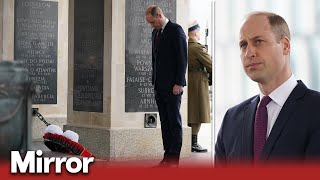 Prince William pays tribute to fallen soldiers in Poland