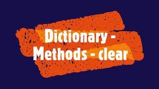 PYTHON - Dictionary - Methods - clear #PythonTips #viral #dictionary #viralvideo #dictionaryinpython Python Dictionary Methods Has Key Pythontips Viral Viralvideo Dictionaryinpython