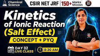 CSIR NET June 2026 Chemical Science | Kinetics of Ionic Reaction| Day 32 | Bansal Academy