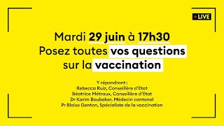 Posez toutes vos questions sur la vaccination !