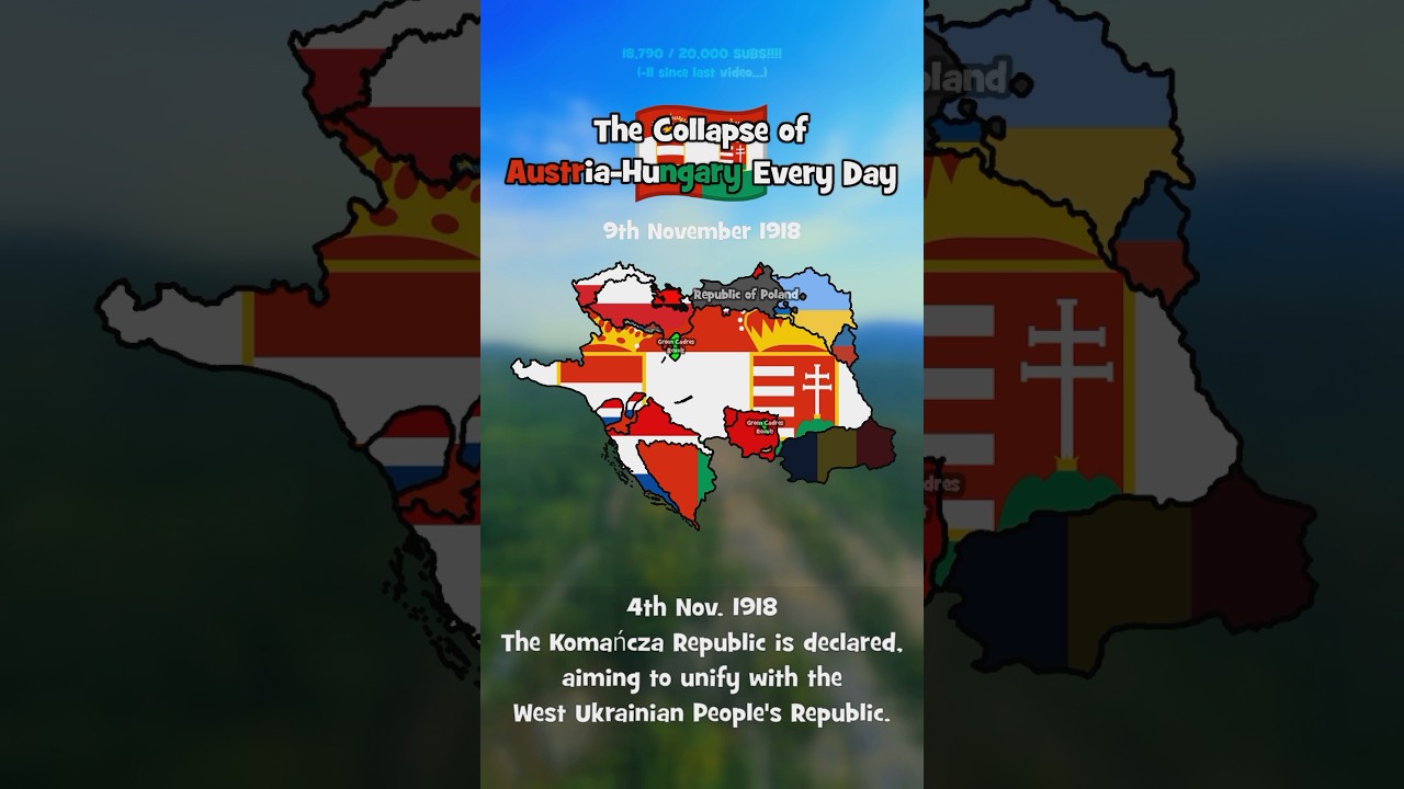 Распад Австо-Венгрии каждый день (с флагами)