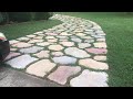 Concrete natural stone driveway