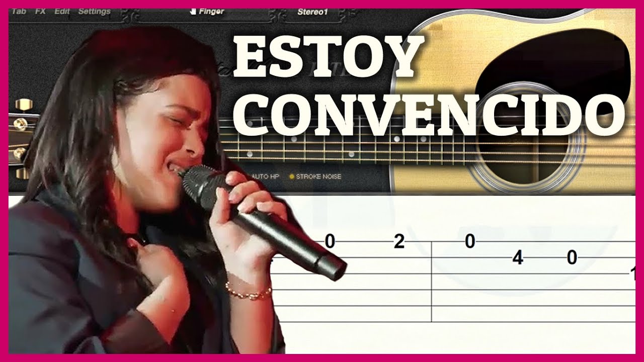 ESTOY CONVENCIDO Guitarra Tutorial Fingerstyle (Notas y Tablatura Cristiana) Averly Morillo