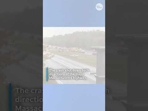 See deadly plane crash debris on the median of Interstate 195