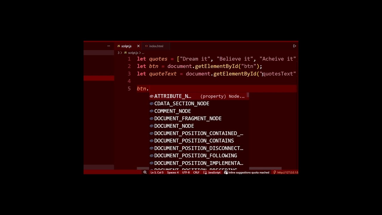 Random Quote Generator Using JavaScript | Beginner Friendly Project 