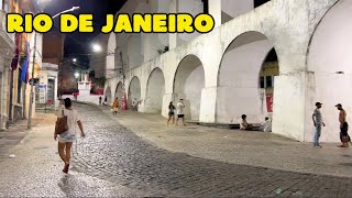 The Reality of Nights in Downtown Rio de Janeiro | Brazil |【4K】2024