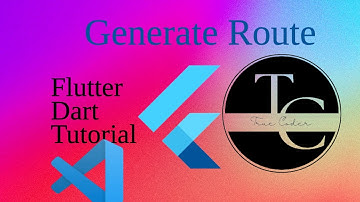 Flutter Generate Route Dynamically | Dart Flutter Tutorial | vscode