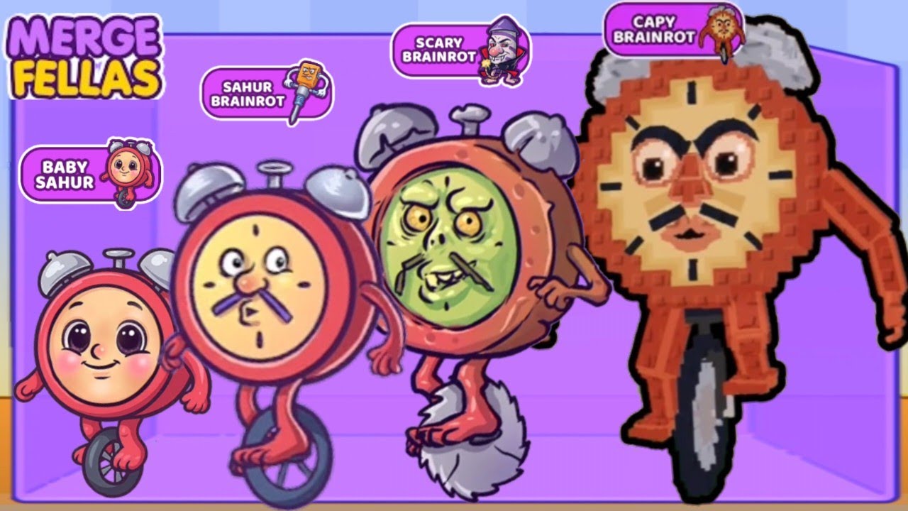 Merge Anomaly Merge Fellas Boss + Boss⁉️ Baby Sahur,Sahur, Scary, STEAL Brainrot -Ultimate Max Level