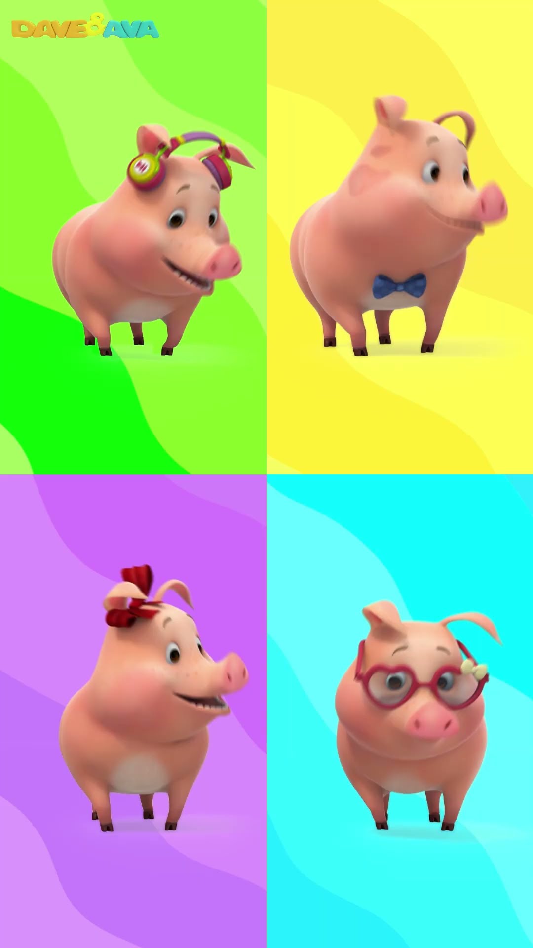 ? Nursery Rhymes | This Little Piggy – Colors | Kids Songs | Learn Colors with Dave and Ava ?