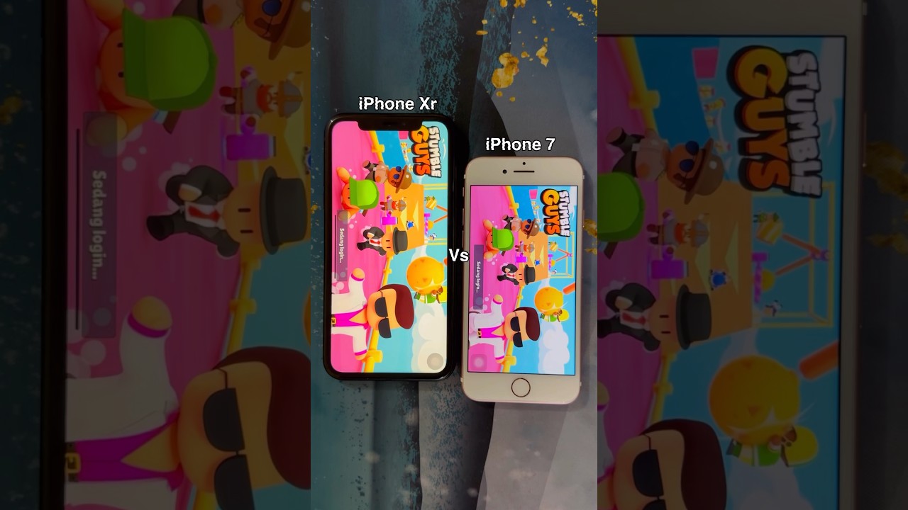 iPhone 7 vs iPhone xr Open Stumble Guys 