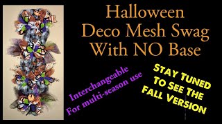 Halloween Deco Mesh Swag / Chain Method, No Base, Fast &amp; Easy