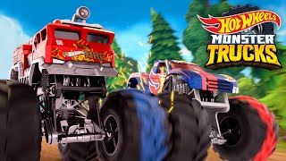 Camp Crush and Champions Cup Challenges + More Monster Truck Videos for Kids! 🏆🔥 | Hot Wheels
