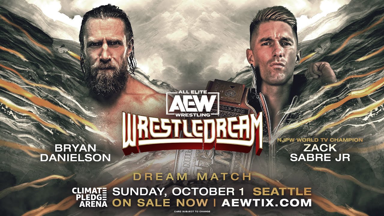 It's official! Bryan Danielson will face Zack Sabre Jr at AEW WrestleDream on Oct 1st in Seattle!