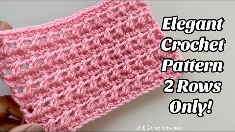 CROCHET PATTERN - 2 ROWS ONLY! Easy Step by step Tutorial for Blankets & More US Terms