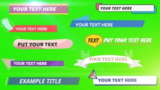 Lower Third Green Screen (4K Effects Free Download)