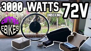 AMP EBIKES 3000W 72V UNBOXING