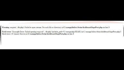 How to solve Failed to open stream: No such file or directory in C:\xampp\htdocs\....
