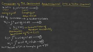 DC#21 Conversion of continuous AWGN channel into a vector channel || EC Academy