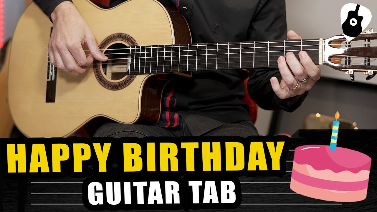 Feliz cumpleaños (que los cumplas feliz) en guitarra acústica La