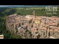 4K drone video of Pitigliano, Tuscany, Italy.