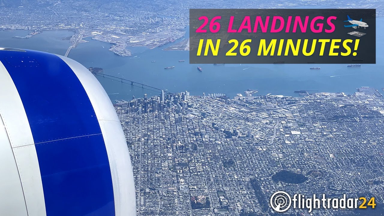 Landings Supercut! Pax cabin wing and engine views + beautiful scenery [4K]