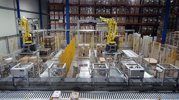 Endoline Robotics dual robot palletising system - Endless project