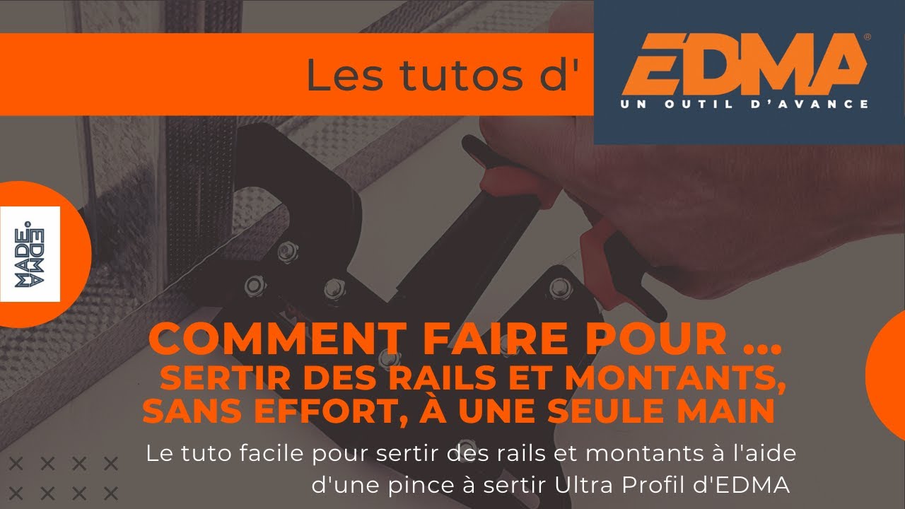 Pince à sertir tous types de rails et montants, à une main sans effort  ULTRA PROFIL - EDMA 