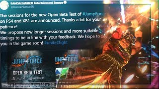 *NEW* OFFICIAL JUMP FORCE OPEN BETA DATES/TIMES