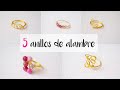 🤩 5 ANILLOS DE ALAMBRE  fáciles #195