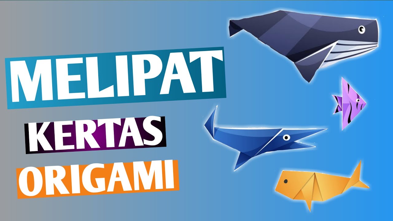 Melipat Kertas Origami Bentuk Ikan YouTube