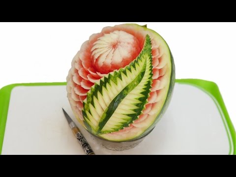 New design watermelon carving | Fruit Art By J. Pereira Art Carving