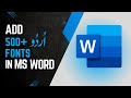 How to Add 500+ Urdu Fonts in MS Word – Easy Steps || Virtual Comrade