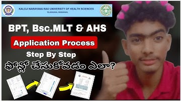 Knruhs Bpt, mlt, ahs application process || step by step || by BPT student