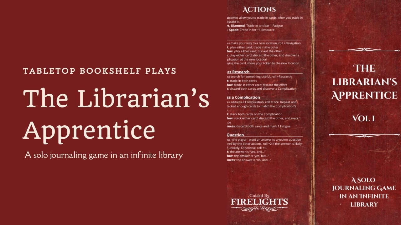 Actual Play The Librarian's Apprentice solorpg ttrpg library 
