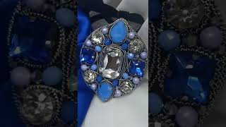 Чокер Голубая мечта Choker Blue dream Mavi dilek kolyesi handmade бархат колье своими руками