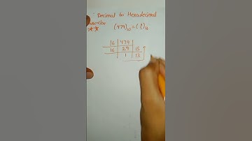decimal to hexadecimal #mca #computerscience #shorts
