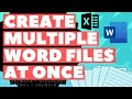 Excel VBA Macro: Create Multiple Word Documents at Once