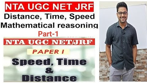 Time Speed distance NTA NET jrf paper -1 GATE general aptitude Amit Pandey UGCNET | SSC Bank railway