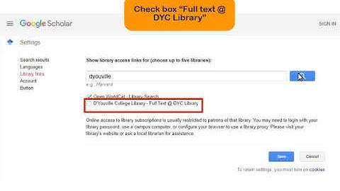 Configuring Google Scholar to Find Full Text from the D