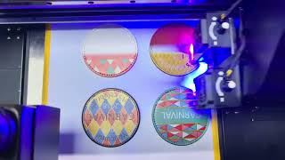 Procolored X one — UV Print Custom Designs on Leather Coasters in One Pass