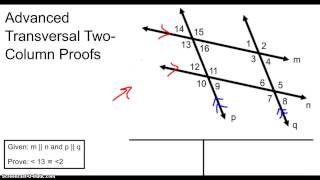 Transversal Two Column Proofs