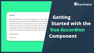 Getting Started with the Vue Accordion