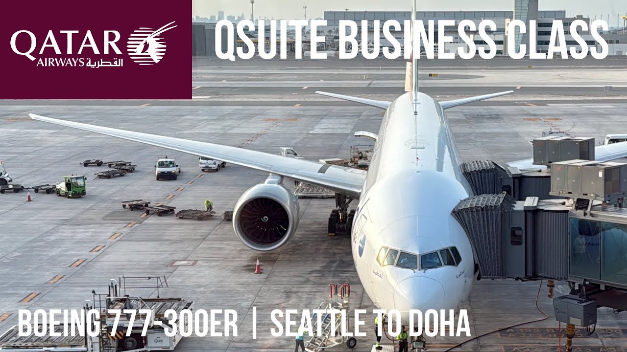 Qatar Airways QSuite Business Class Boeing 777-300ER | Seattle to Doha