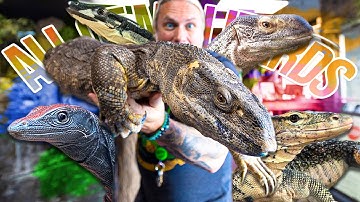 TOUR OF ALL MY GIANT LIZARDS!!! | BRIAN BARCZYK