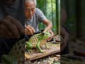 HandcraftedBambooFrog by Elder Artisan | Intricate Weaving #TraditionalArt #ArtisanCraft #BambooArt