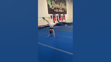 bhs step out back walkover cartwheel step-in forward roll backwards roll back walkover on blow up