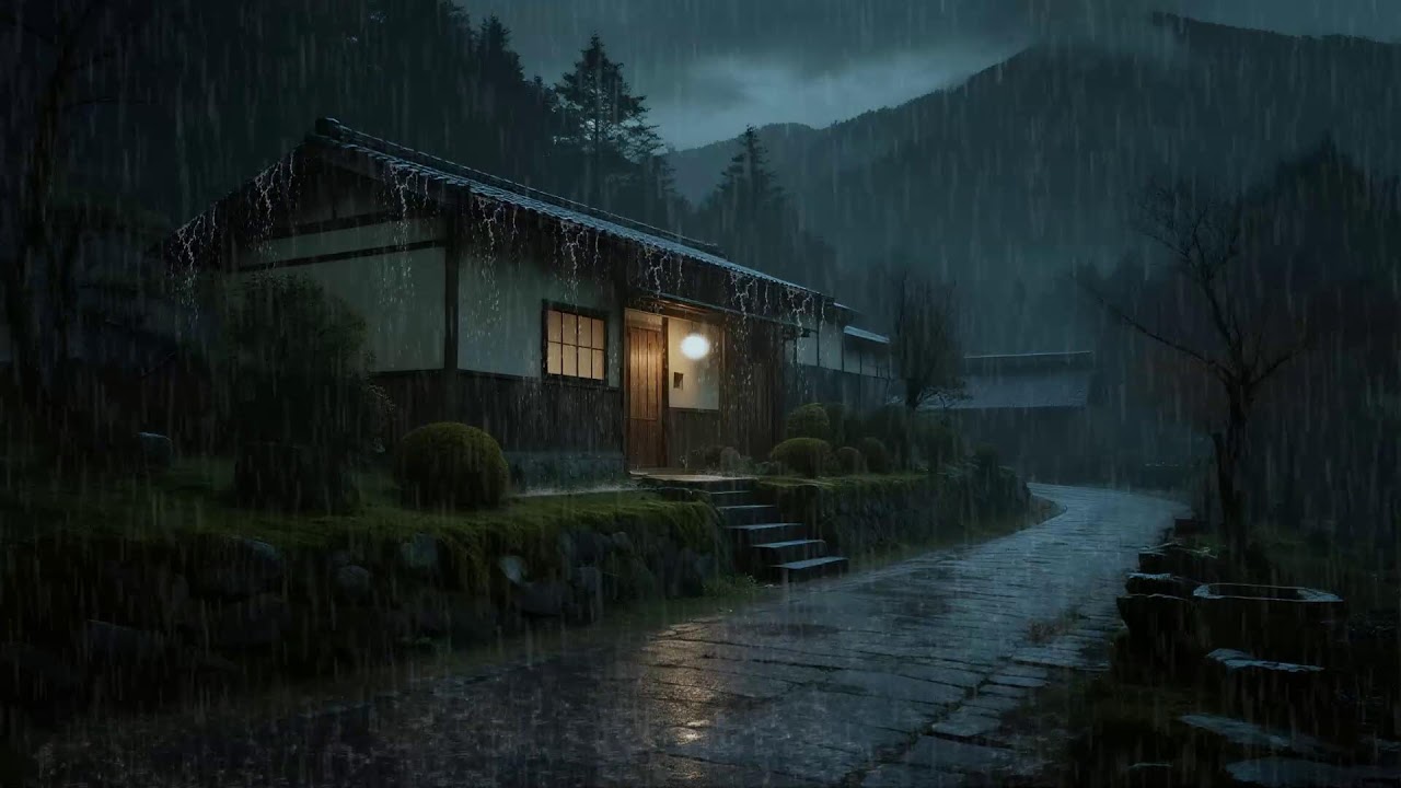 Relax and Heal 🌧️ Rain Sounds Over Wooden House for Deep Sleep and Emotional Calm 😴