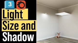 Corona Lights in 3DS Max: Light Size & Shadow
