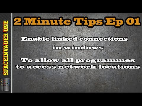 How to enable linked network connections in windows  -  2 Minute Tips Ep 01